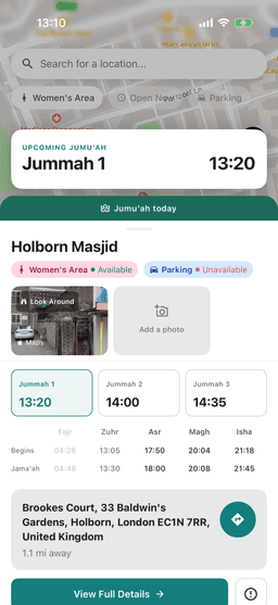 MyLocalMasjid app screenshot